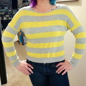 One Clothing light sweater top yellow gray Sie XL Juniors